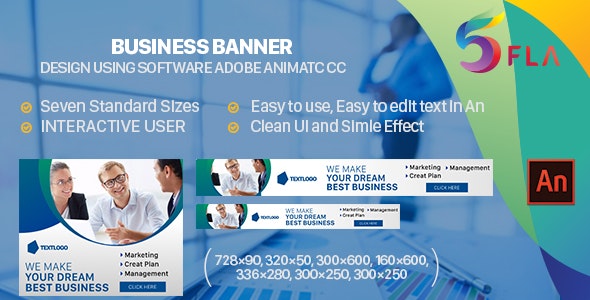 Business Web Banners Ad HTML5 – Animate CC