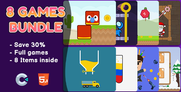 8 Games Bundle #1 – HTML5 Games | Construct 2 & 3