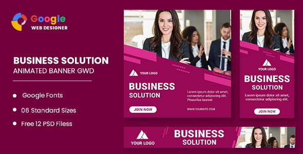 Business Solution Animated Banner Google Web Designer