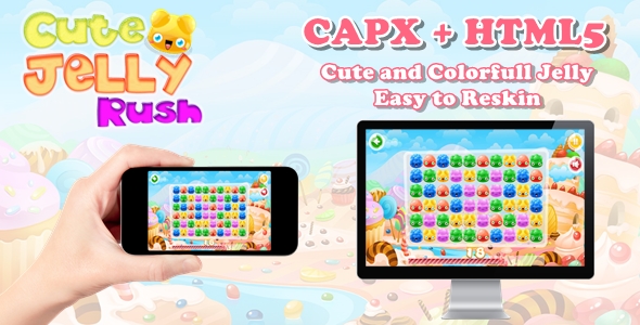 Cute Jelly Rush – Construct 2 Html5 Game