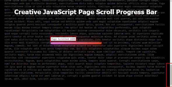 Creative JavaScript Page Scroll Progress Bar