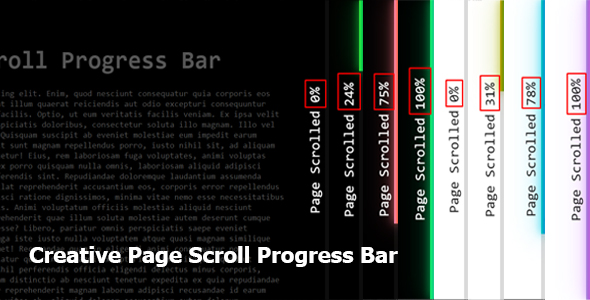 Creative Page Scroll Progress Bar