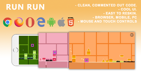 Run Run. Mobile, Html5 Game .c3p (Construct 3)