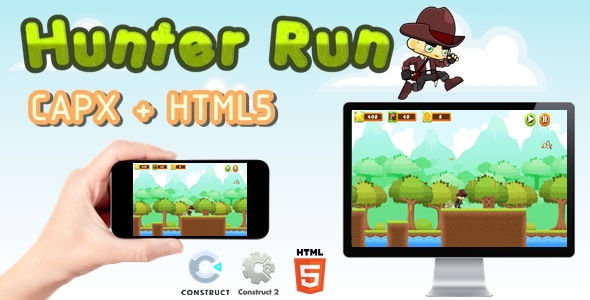 Hunter Run – Construct 2 l Construct 3 Game