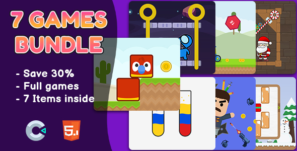 7 Games Bundle #2 – HTML5 Games | Construct 2 & 3