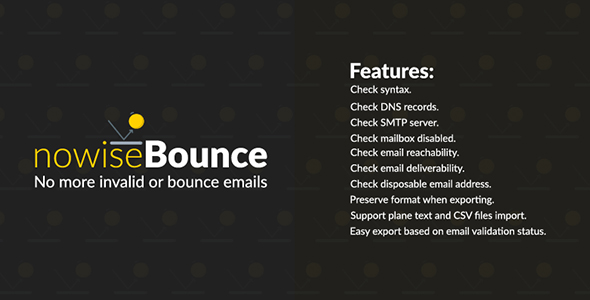 nowiseBounce – Deep email validator and bounce checker