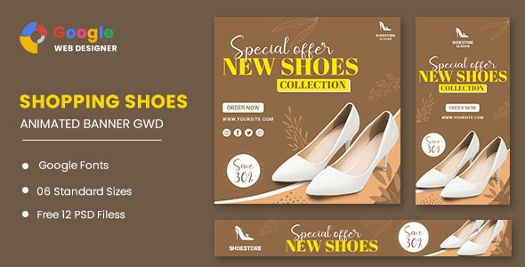 Women’s Shoes HTML5 Banner Ads GWD