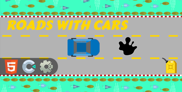 Roads with Cars HTML5 Construct 2/3 Game