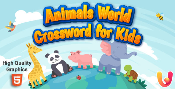 Animals World Crossword for Kids