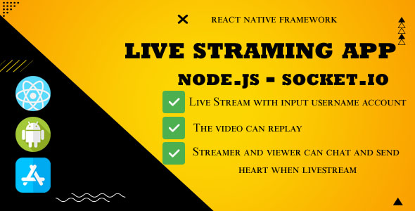 Live streaming App Backend Node.js – socket.io