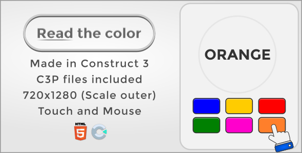 Read the color – HTML5 Casual game