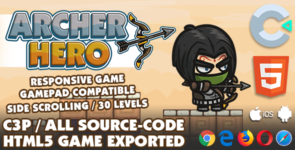 Archer Hero HTML5 Game – With Construct 3 All Source-code