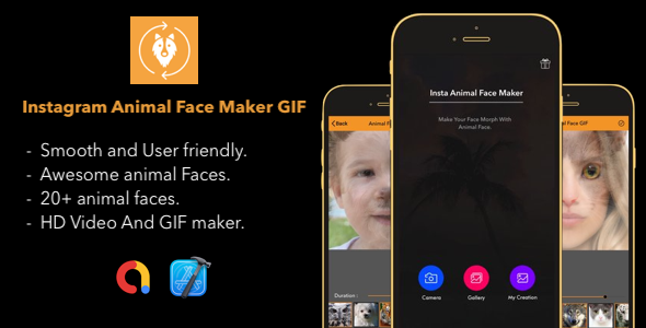 Instagram Animal Face Maker GIF – WIth ADMob Integrated