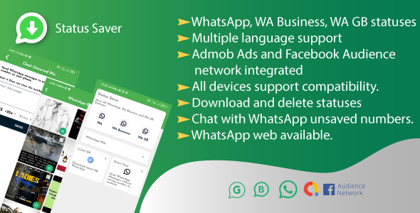 Status Saver (For WhatsApp, WhatsApp Business, WhatsApp GB, WhatsApp Web, Direct CHat with unsaved)