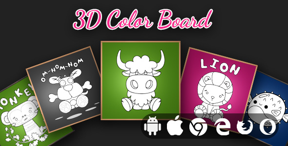 3D Coloring Board – Cross Platform Educational Game