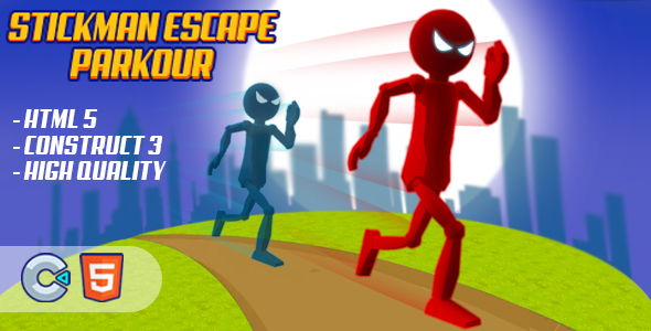 Stickman Escape Parkour – (HTML5 Game – Construct 3)