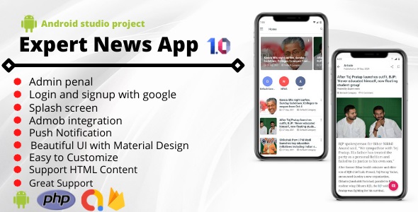 Expert News App with Admin Panel