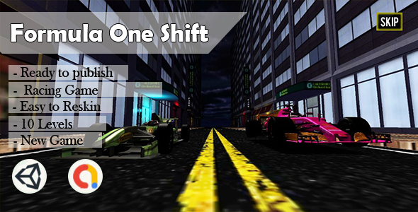 Formula One Shift (Unity – Admob)