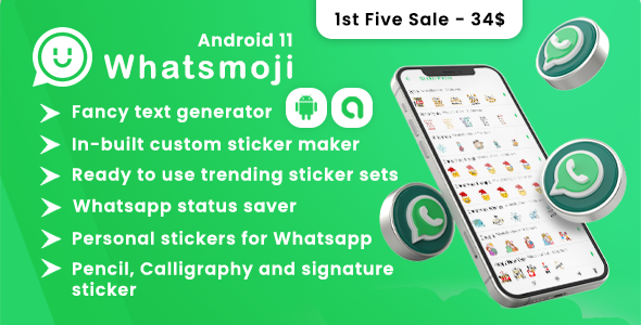 Whatsmoji – Sticker Maker and Status Saver (Android 11 Supported)