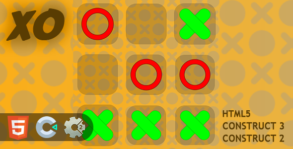 XOX Tic Tac Toe HTML5 Construct 2/3 Game