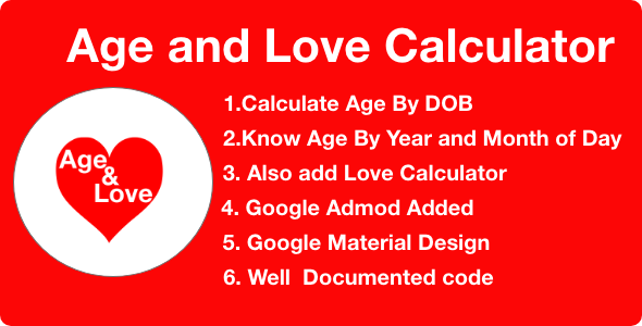 Age and Love Calculator With Google Admob