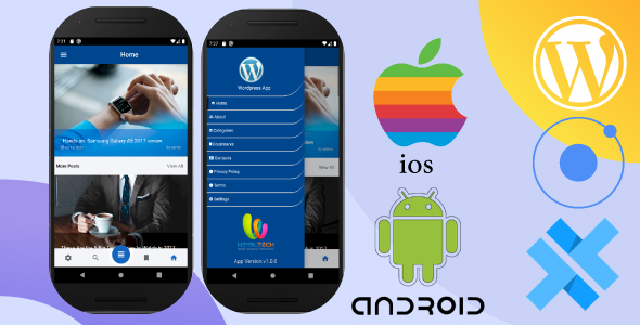 WordPress | Ionic 5 | Capacitor | News, Blog  App