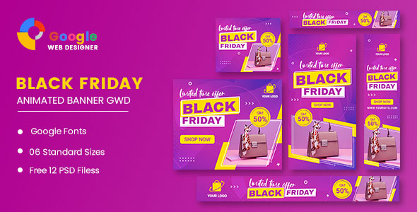 Black Friday Sale Product HTML5 Banner Ads GWD