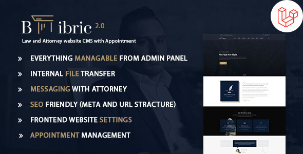 Bibric – Law and Attorney website CMS with Appointment