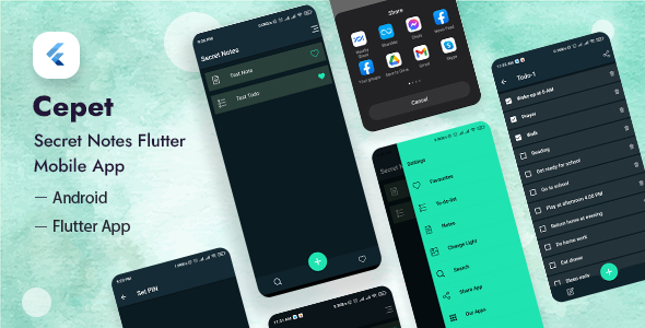 Cepet – Personal Daily Secret Notes Flutter App