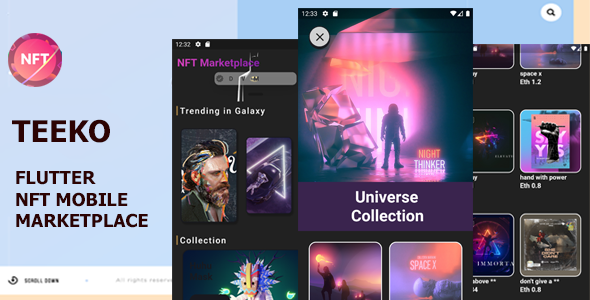 Teeko – Flutter NFT Mobile Marketplace