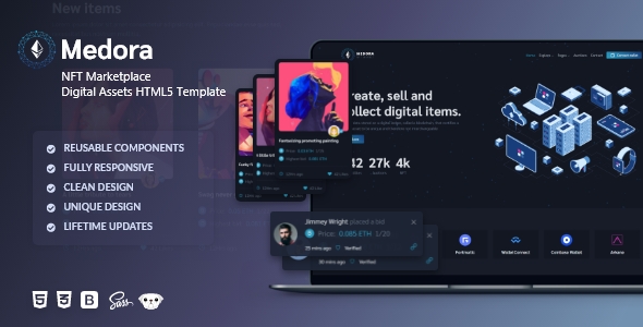 Medora | NFT Marketplace Bootstrap Template