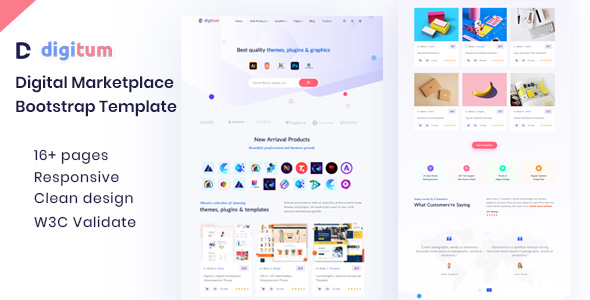 Digitum | Digital Marketplace html Template