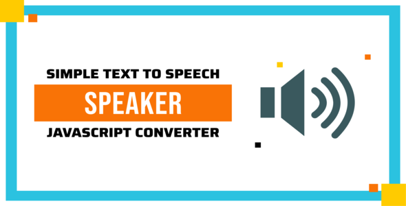 Speaker – Text to Speech JS library