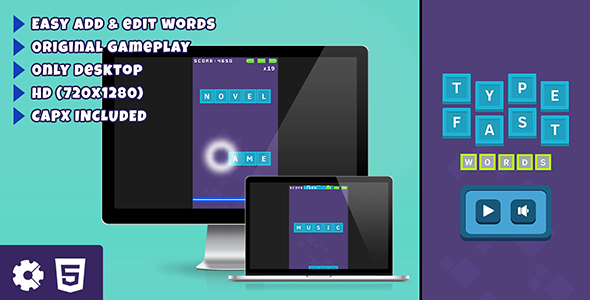 Type Fast Words – HTML5 Game