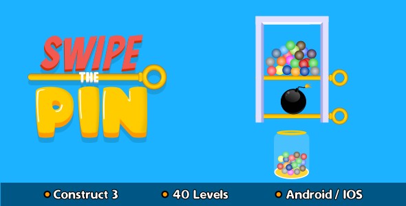 Swipe The Pin – HTML5 Game (Construct 3)