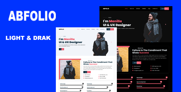 ABFOLIO – Personal Portfolio HTML5 Bootstrap5 Template