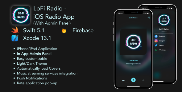 LoFi Radio – iOS Radio Application with Admin Panel