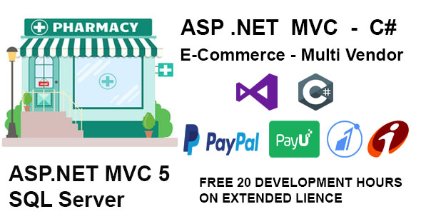 Medicine Multiple Vendor eCommerce Website in MVC