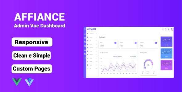 Affiance – Admin Vue Dashboard Template