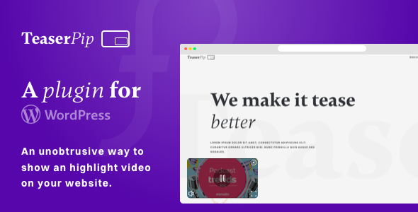 Teaser PiP – WordPress Plugin