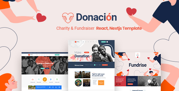 Donacion – Fundraising & Charity React, Nextjs Template