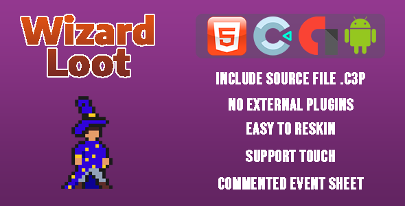 Wizard Loot – Template for Construct 3