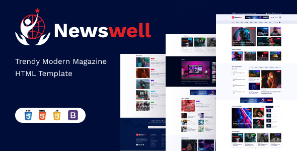 Newswell – Blog, Magazine Html5 Template