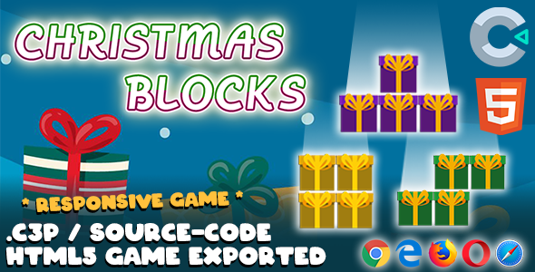 Christmas Blocks HTML5 Game – With Construct 3 File (.c3p)