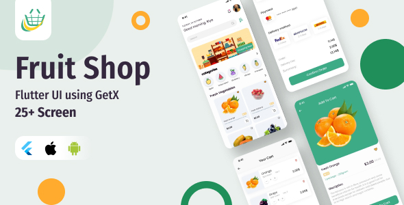 FruitShop App v1.0.0 – Flutter UI Kit using GetX