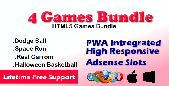 4Games Bundle –  HTML5 PWA Game Portal Bundle