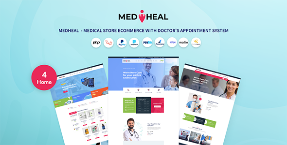 Medheal  – Medical store eCommerce with doctor appointment system