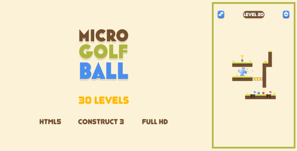 Micro Golf Ball – HTML5 Game (Construct3)