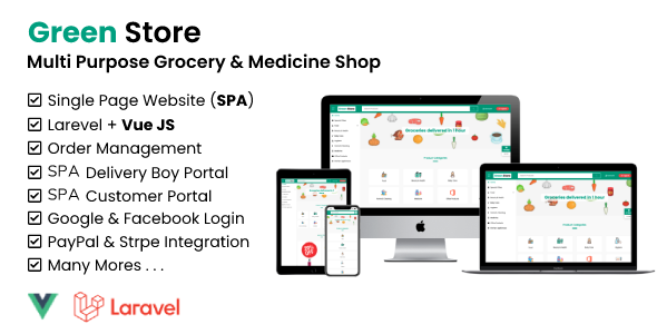 Green Store – Laravel & VUE JS Grocery and Medicine Shop