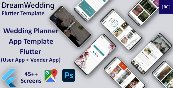 Wedding Planning Android App Template + iOS App Template | Flutter | DreamWedding